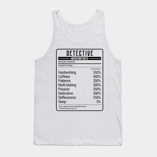 Detective nutrition value Tank Top by IndigoPine